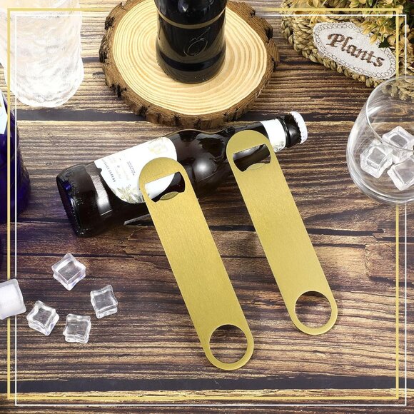 Pack of 20 Flat Bottle Opener Stainless Steel Beer Openers Blanks Heavy Duty Bar - Picture 6 of 7